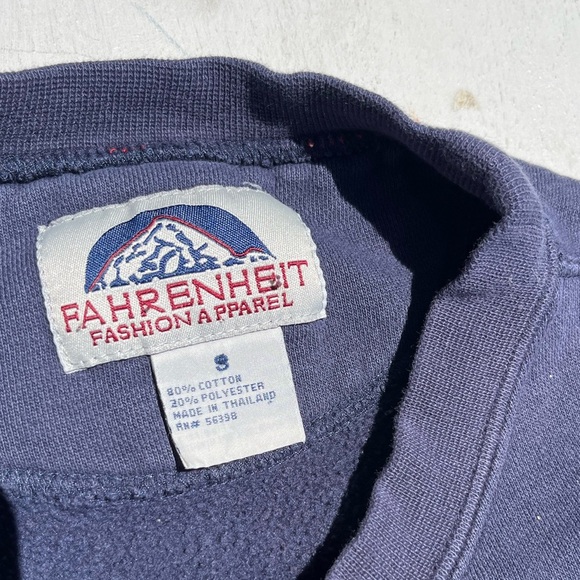 Men's Vintage Alaska Sweatshirt Blue Spell-Out S Street 90s THRASHED Grunge USA - Picture 4 of 13